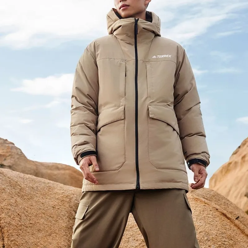 Adidas Down Jacket Unisex Brown-3