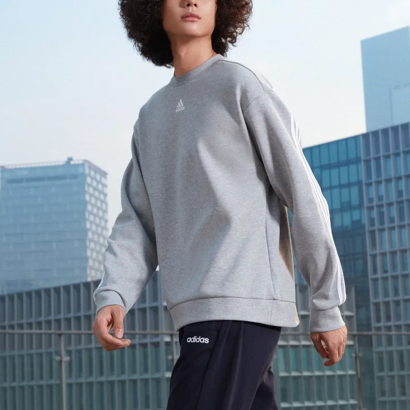 Adidas Sweatshirt Men's Medium Heather Gray-5