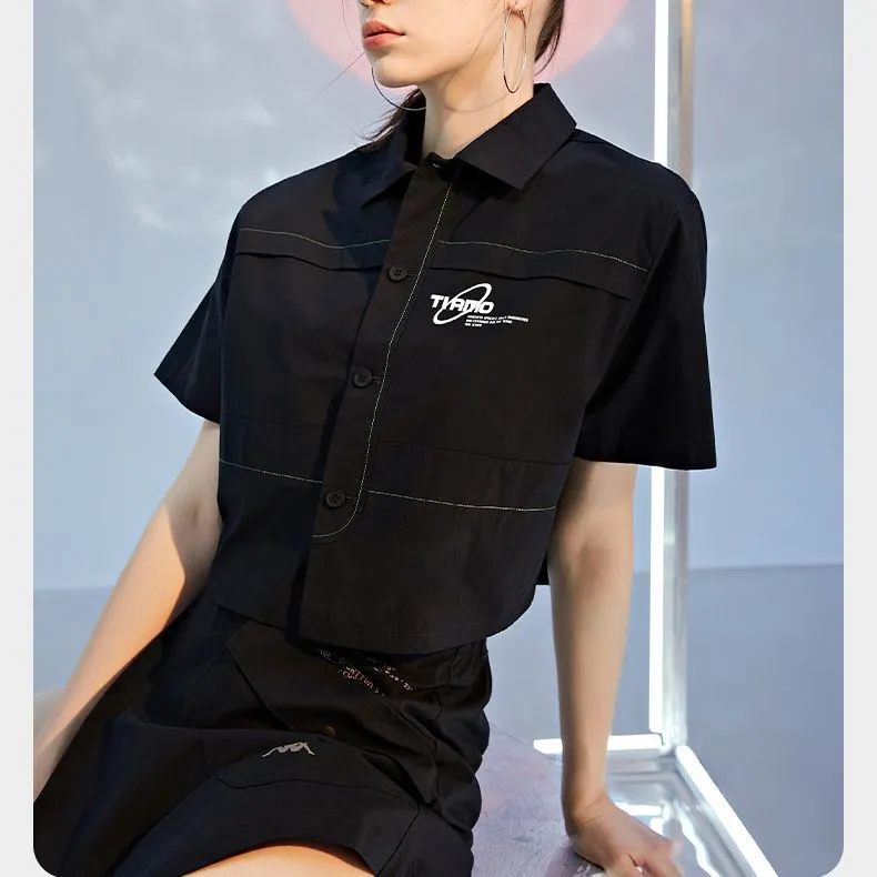 Kappa Crop Tops Women's Black-6