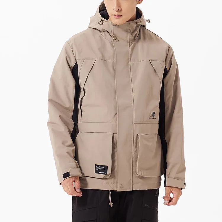 New Balance Jackets Men Khaki-4