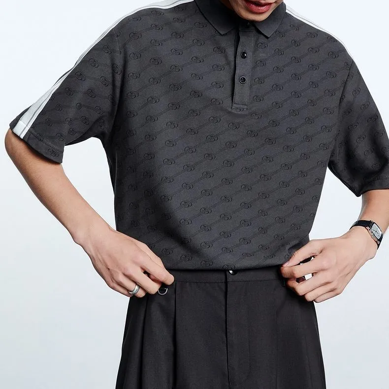 PEACEBIRD MEN Polo Shirts Men Gray-3