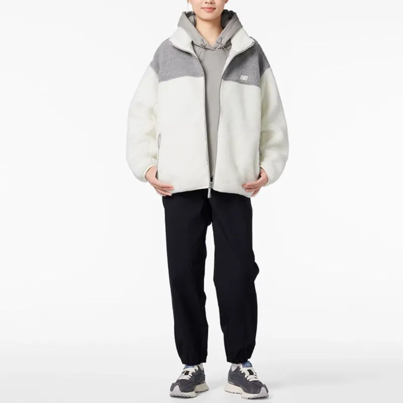 New Balance Velvet feel Coat Women's Gray White-2