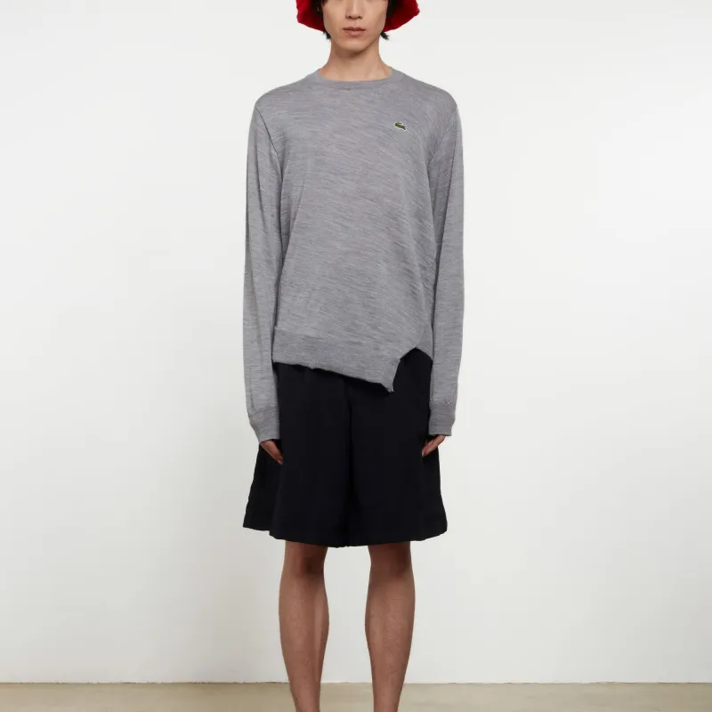COMME DES GARCONS SHIRT X Lacoste Logo patch Wool Jumper-4