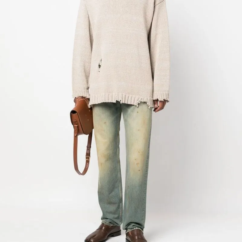 Maison Margiela Distressed effect Straight leg Jeans-4