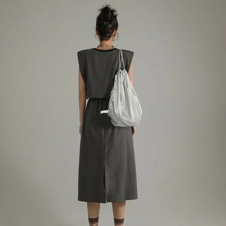 NO ONE ELSE Sleeveless Dresses Women's Dark Gray-4
