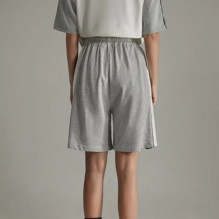 NO ONE ELSE Casual Shorts Unisex Light Heather Gray-4