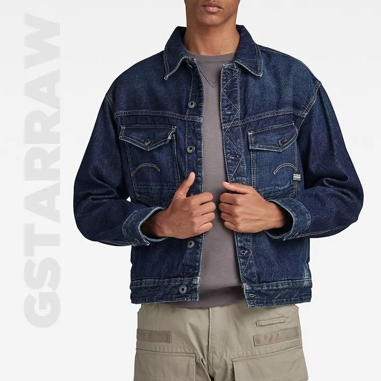 G STAR RAW Denim Jacket Men's Worn Himalayan Blue-4