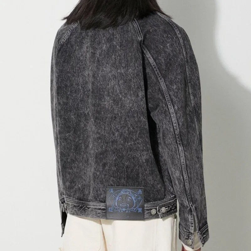 EVISU Denim Jackets Men Black-3