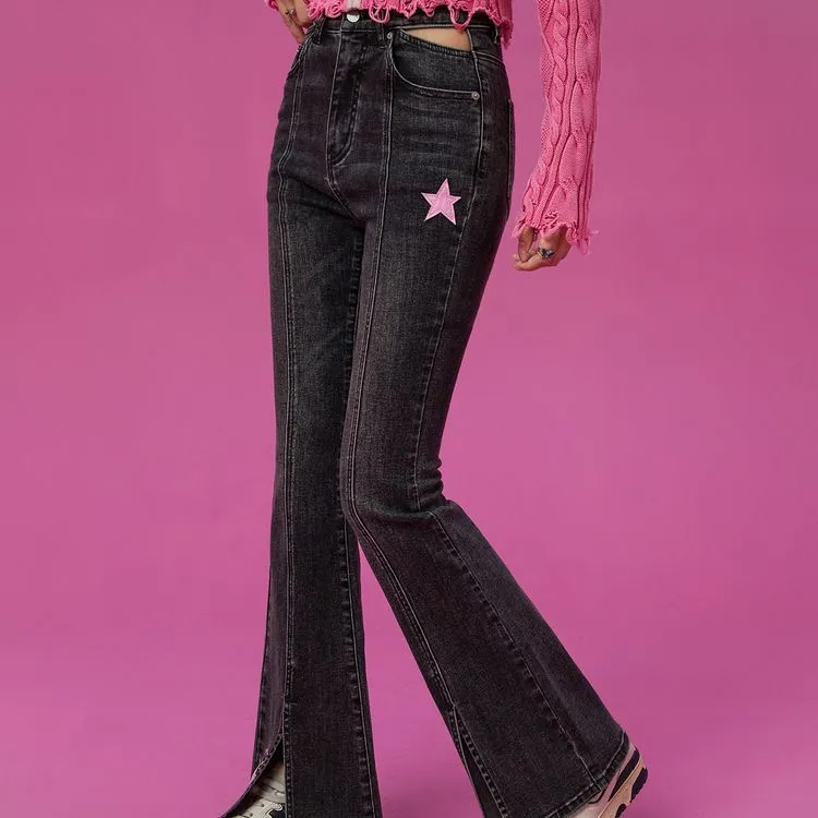 CHUU Jeans Women's Black Gray-4