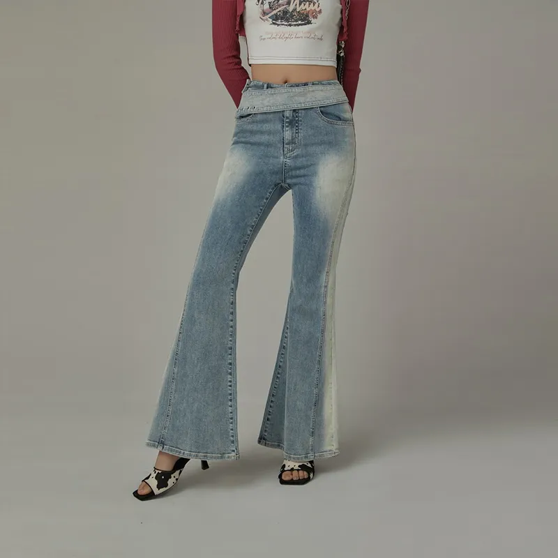 CHUU Jeans Women's Light Denim Blue-4