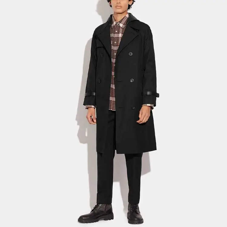 COACH Trench Coats Men Black-1