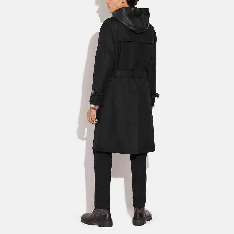 COACH Trench Coats Men Black-2