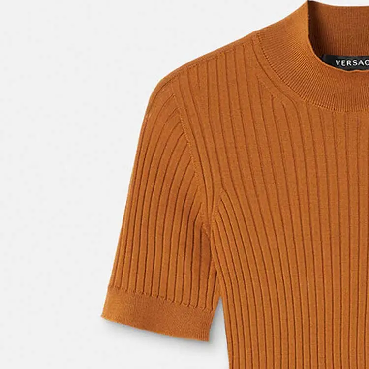 VERSACE Ribbed knit Virgin wool Jumper-4