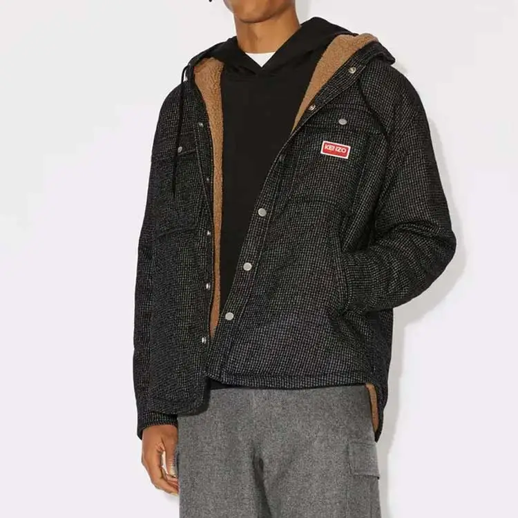 KENZO Checked Hooded Overshirt-3