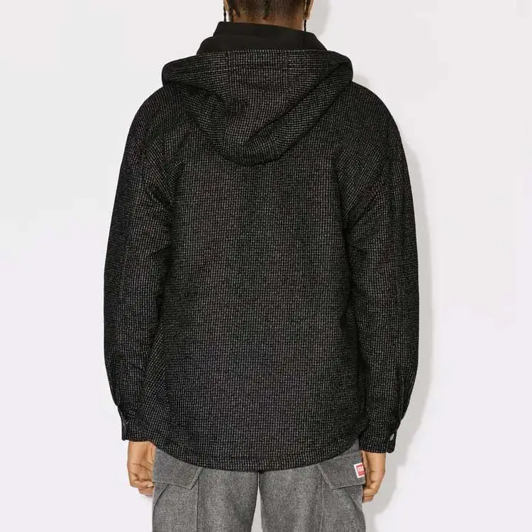 KENZO Checked Hooded Overshirt-4