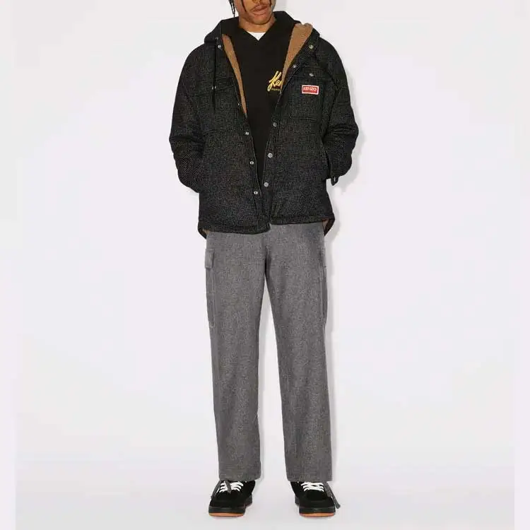 KENZO Checked Hooded Overshirt-2