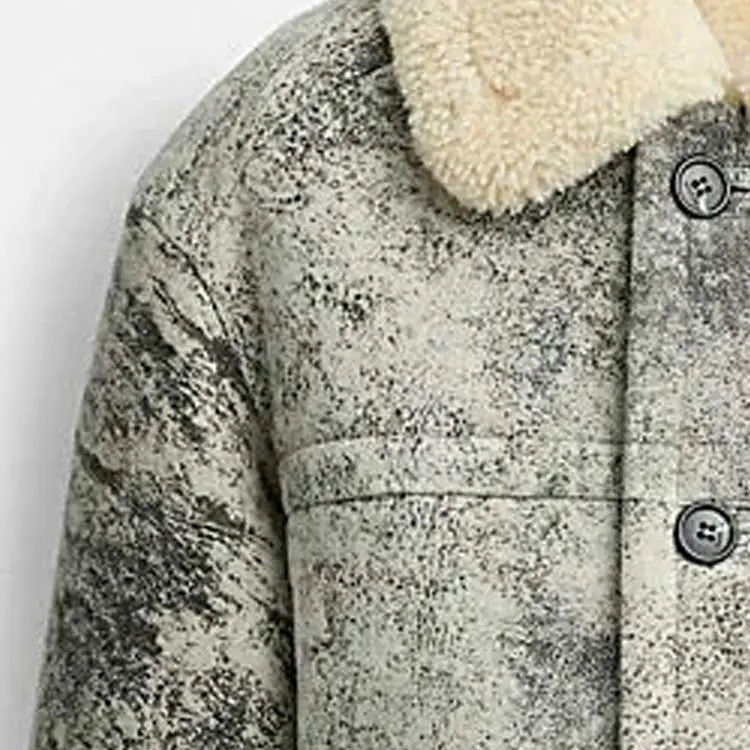 COACH Leather Jacket Men's Gray-2