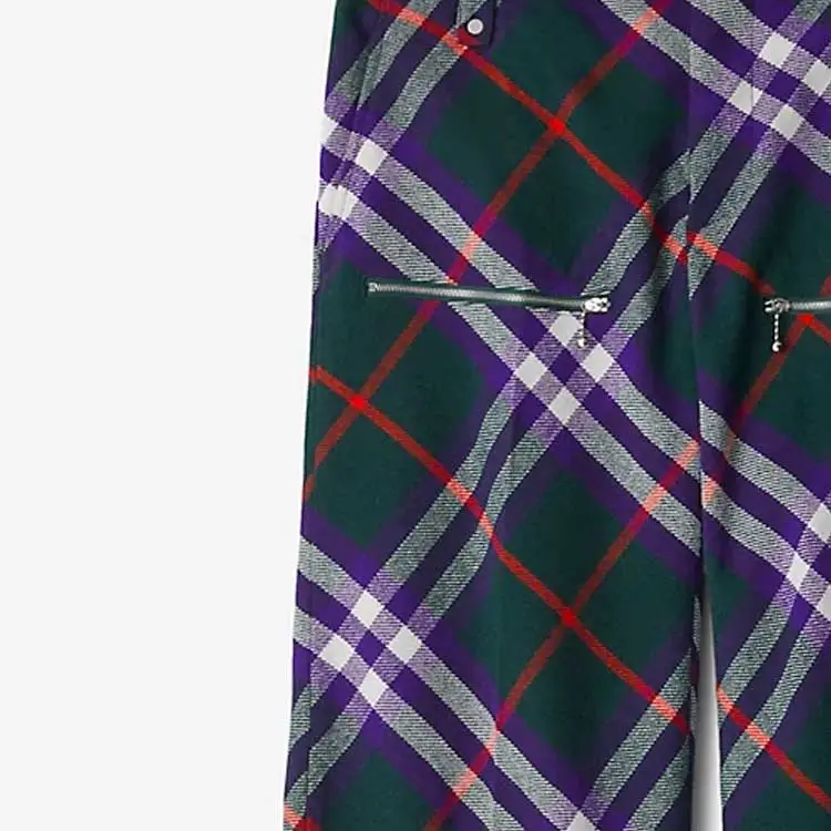 Burberry Check Wool Trousers-14