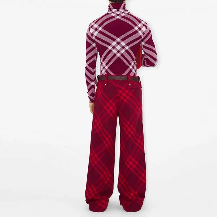 Burberry Check Wool Trousers-11