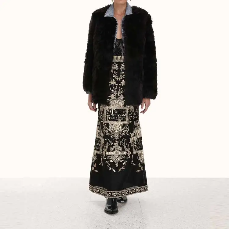 Zimmermann Casual Long Skirts Women's Black-1