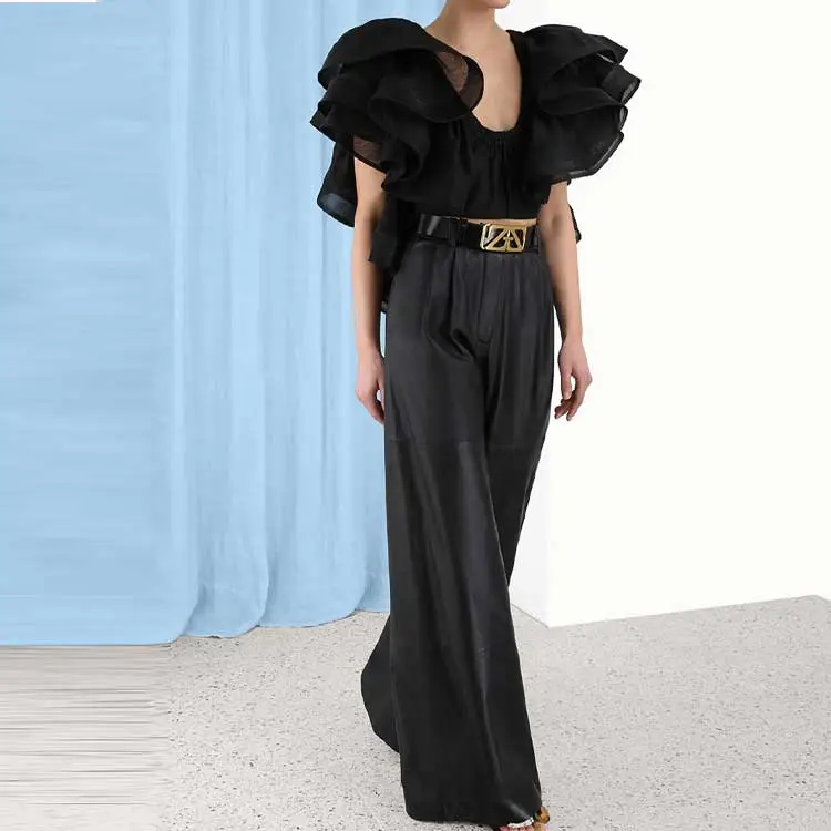 Zimmermann Ruffled Scoop-neck Crop Top-3