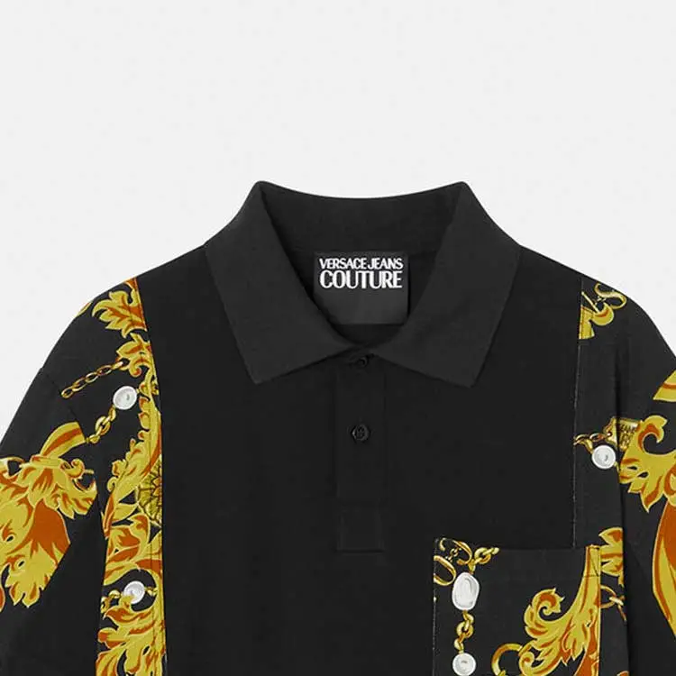 VERSACE JEANS COUTURE Polo Shirts Men Black-4