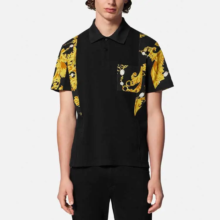 VERSACE JEANS COUTURE Polo Shirts Men Black-2