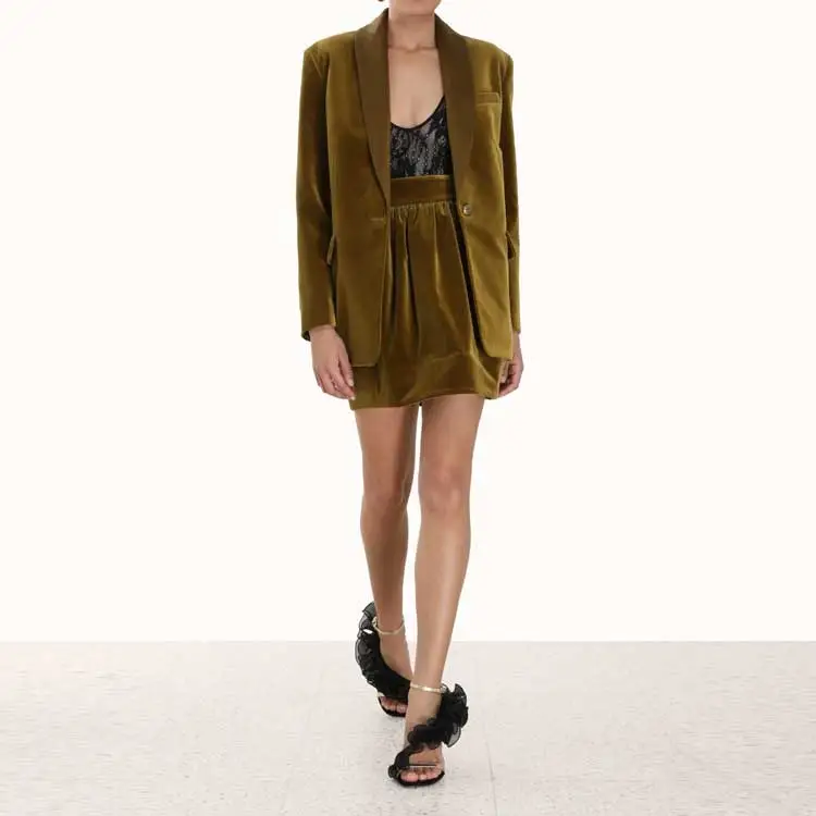 Zimmermann Velvet Waistband Mini Skirt-1
