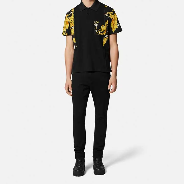 VERSACE JEANS COUTURE Polo Shirts Men Black-1