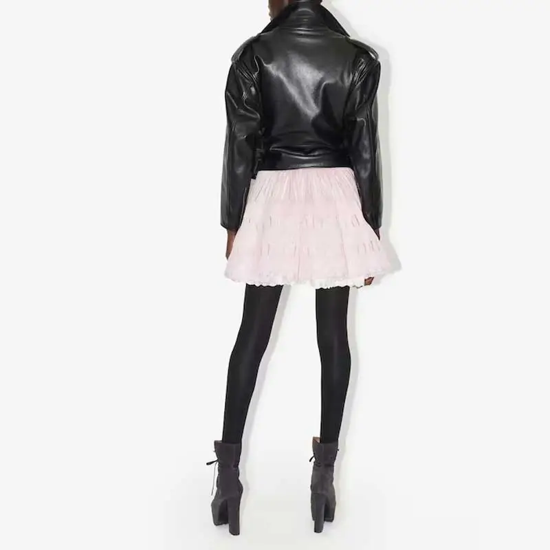 Alaia Leather Jackets Women's Black-2