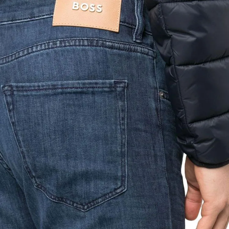 HUGO BOSS Logo patch Tapered leg Jeans-4