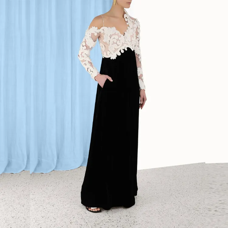 Zimmermann Sensory Embroidered Velvet Gown-1
