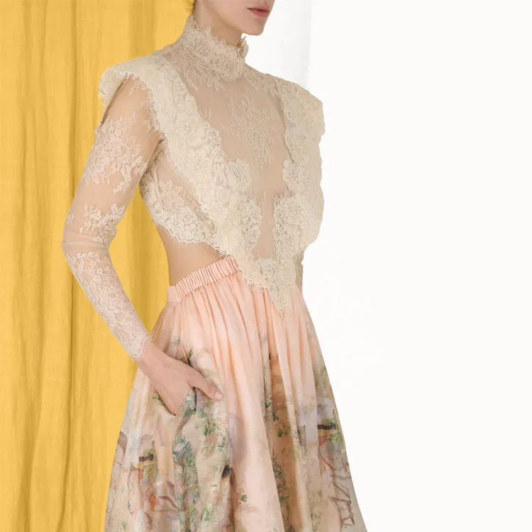 Zimmermann Long-Sleeved Dresses Women's Beige-4