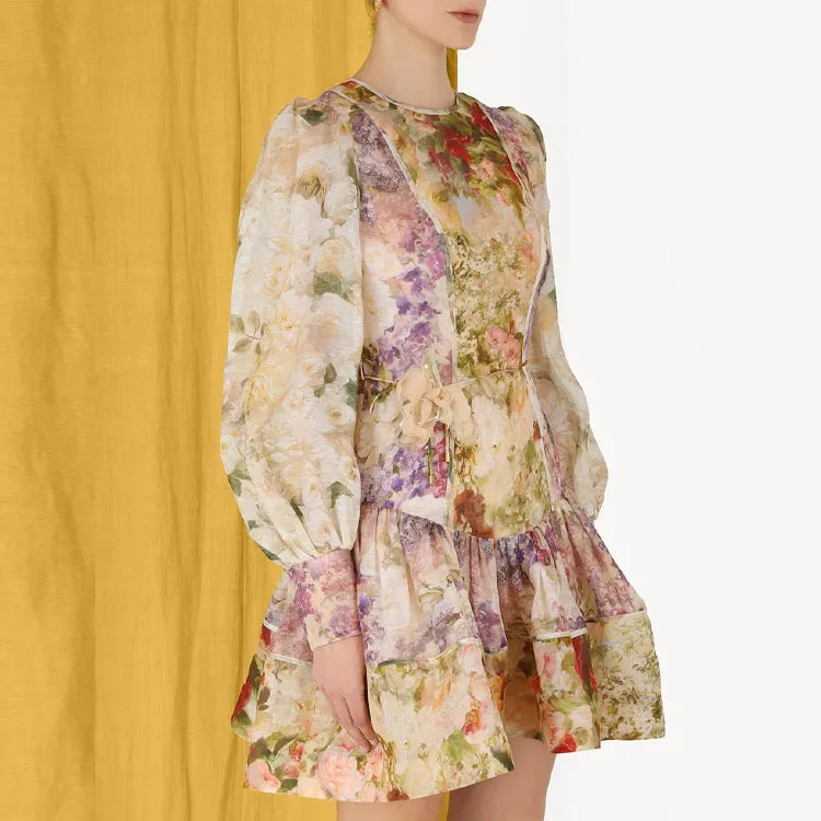 Zimmermann Sensory Flip Linen silk Minidress-4