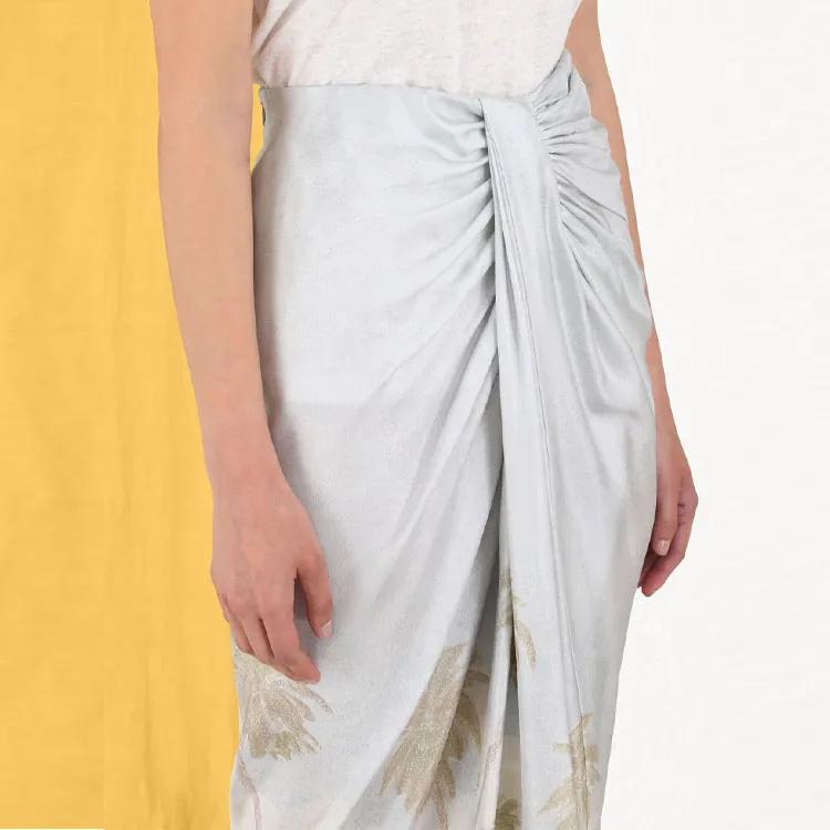 Zimmermann Sensory Dancer-print Draped Midi Skirt-4