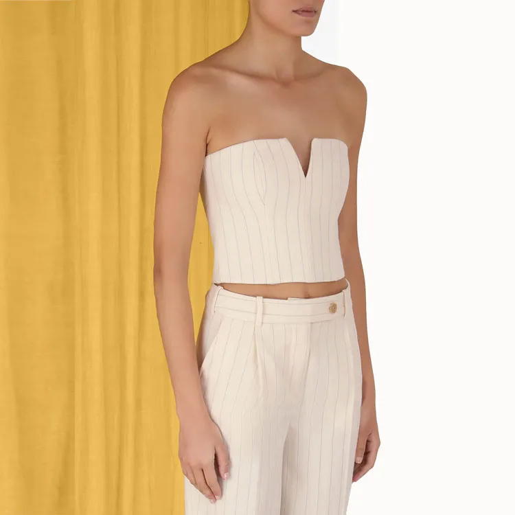 Zimmermann Strapless Tops Women's Cream-4