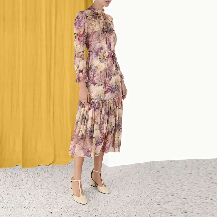 Zimmermann Lantern Floral print Midi Dress-4