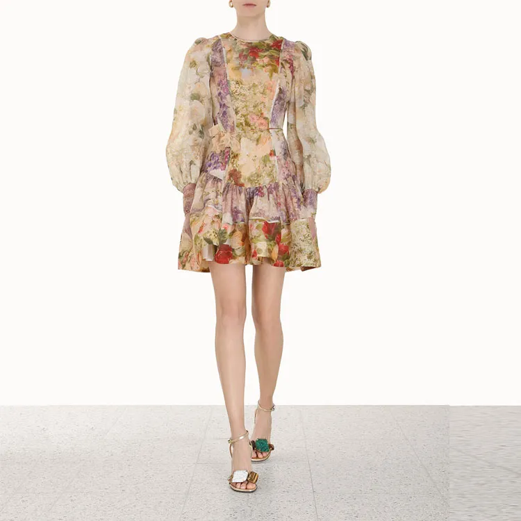 Zimmermann Sensory Flip Linen silk Minidress-1