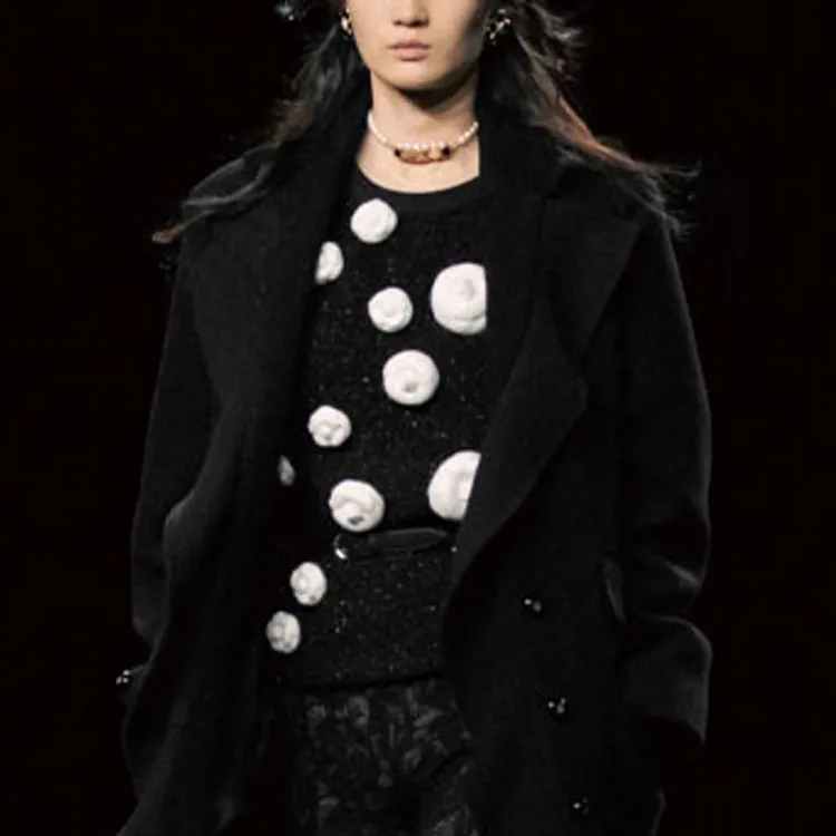 CHANEL Coats Women's Black-3