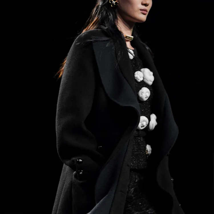 CHANEL Coats Women's Black-4