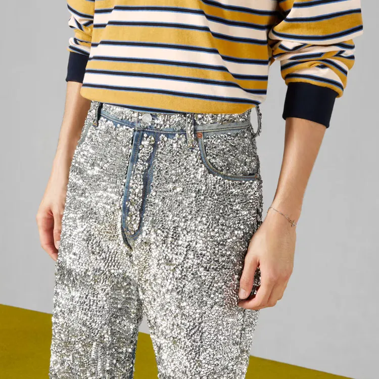 GUCCI Jeans Women's Silver-4