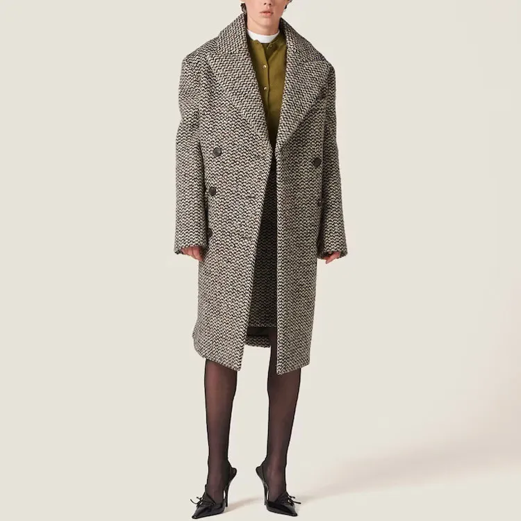 MIU MIU Coats Women's Cocoa Brown-3