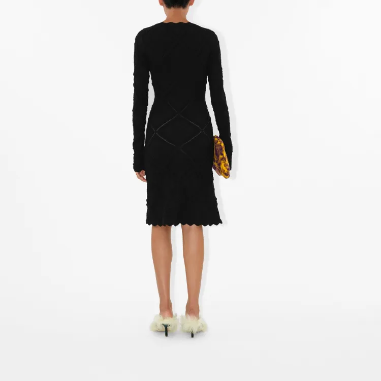 Burberry Aran Long sleeve Knitted Dress-2