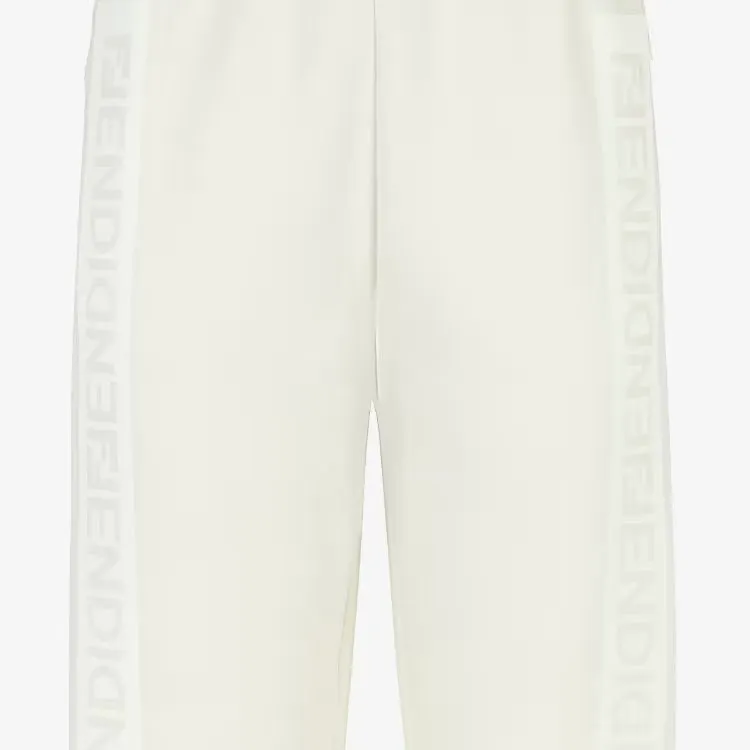 FENDI Logo print Cotton Track Pants-2