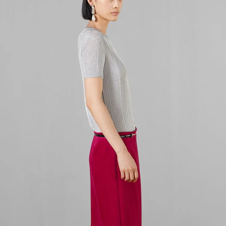 GUCCI T-Shirts Women's Silver-3