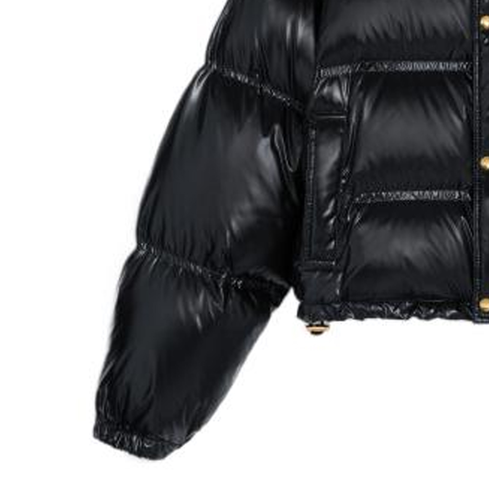 CELINE Cropped Triomphe Down Jacket in Lightweight Nylon