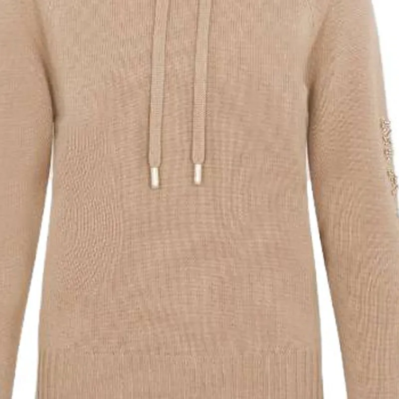 MaxMara Drawstring Long Sleeved Knitted Hoodie-4