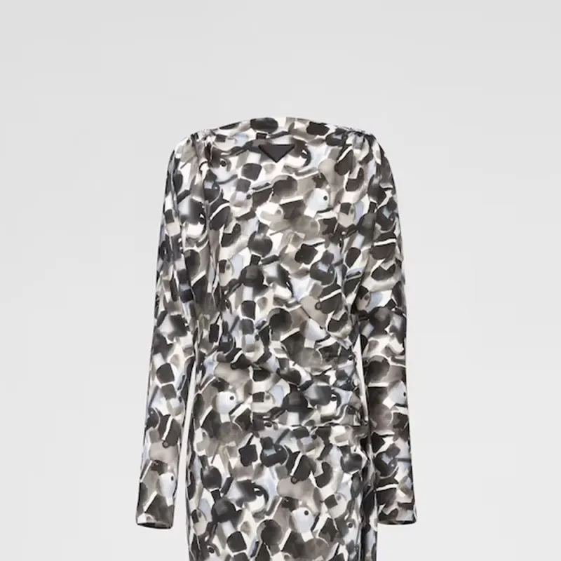 PRADA Long-Sleeved Dresses Women's Black-3