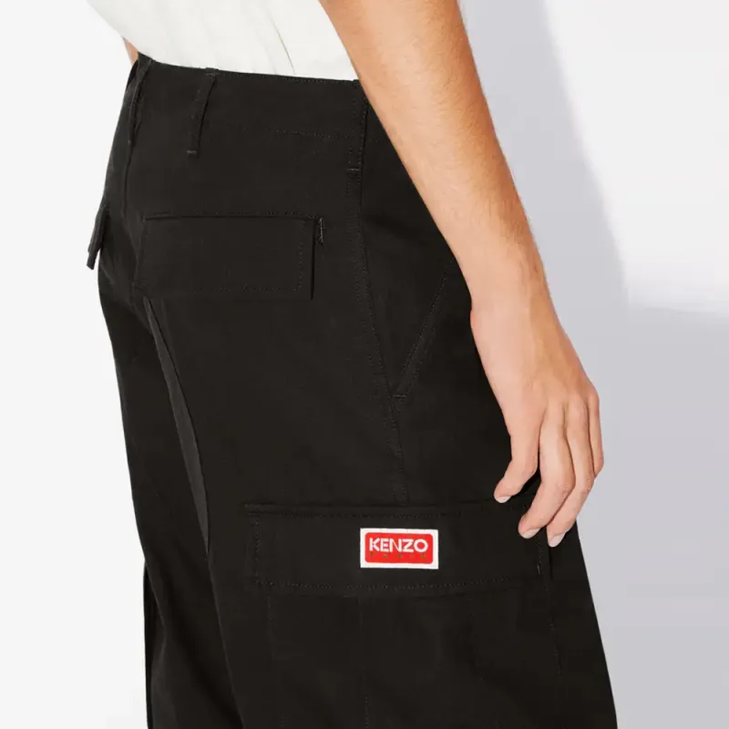 KENZO Logo Patch Cargo Trousers-5