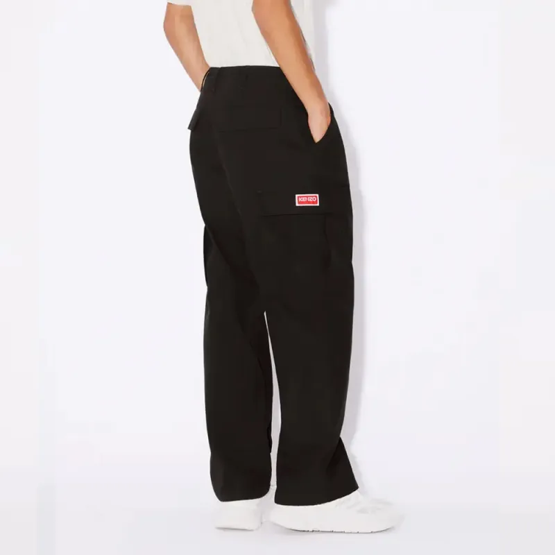 KENZO Logo Patch Cargo Trousers-4